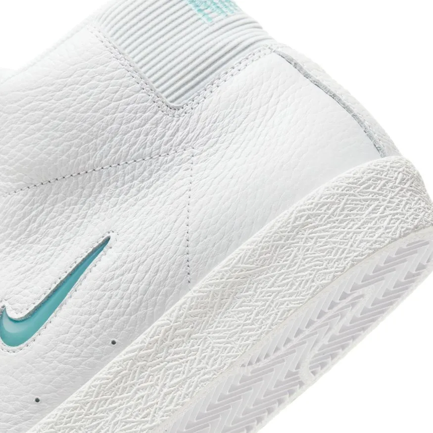 Nike SB Blazer Mid Premium Skateboarding Shoe - White/Glacier White-White-Summit White