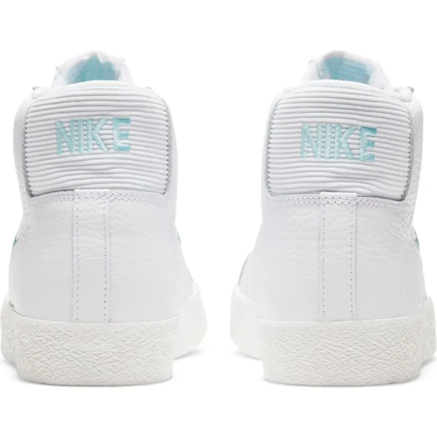 Nike SB Blazer Mid Premium Skateboarding Shoe - White/Glacier White-White-Summit White
