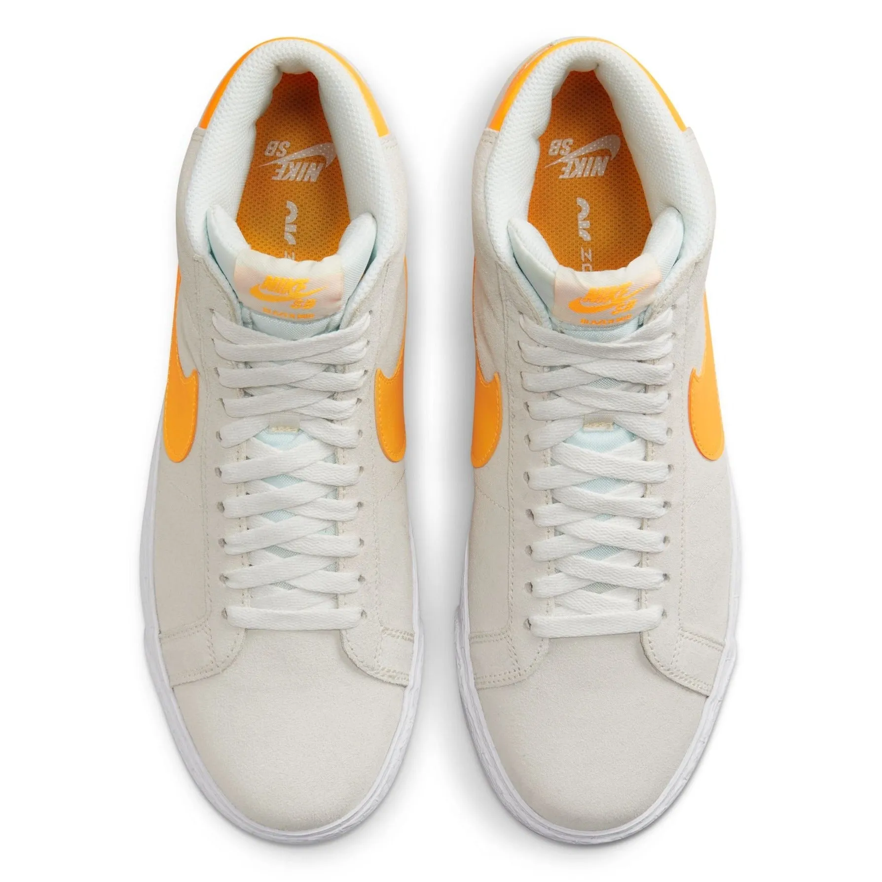 Nike SB Blazer Mid Skate Shoe - Summit White/Laser Orange-Summit White