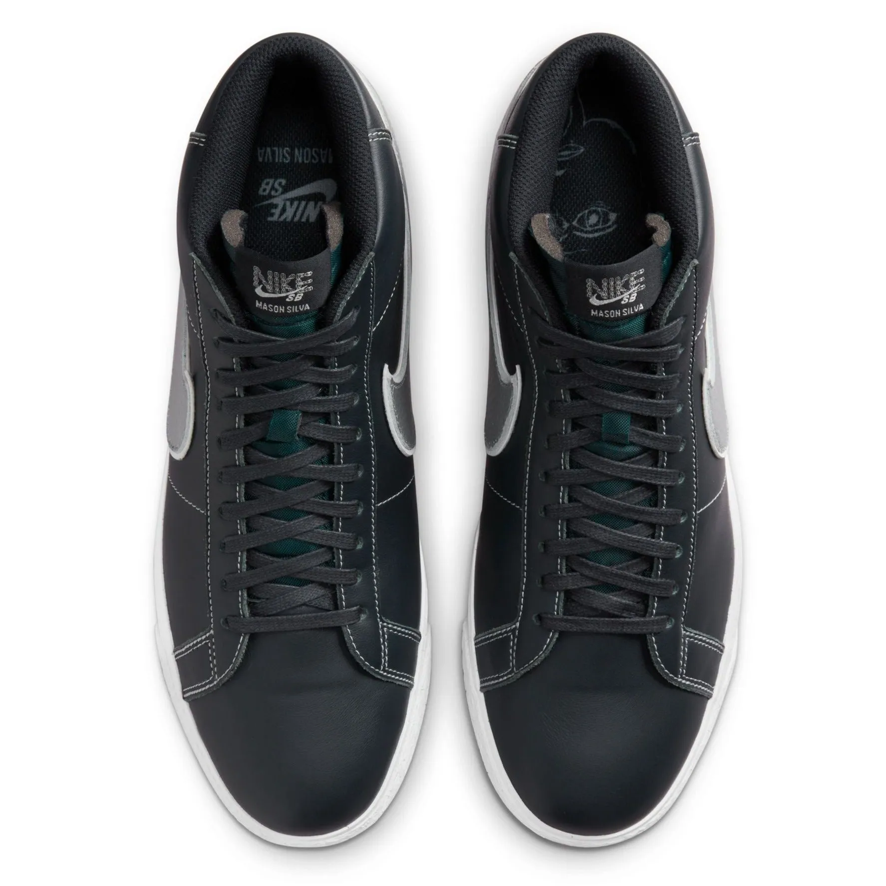 Nike SB Blazer Mid x Mason Silva Skateboard Shoe - Blackened Blue/Wolf Grey-Blackened Blue