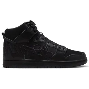 Nike SB Dunk High Pro Skateboard Shoes - Black/Black-Metallic Gold