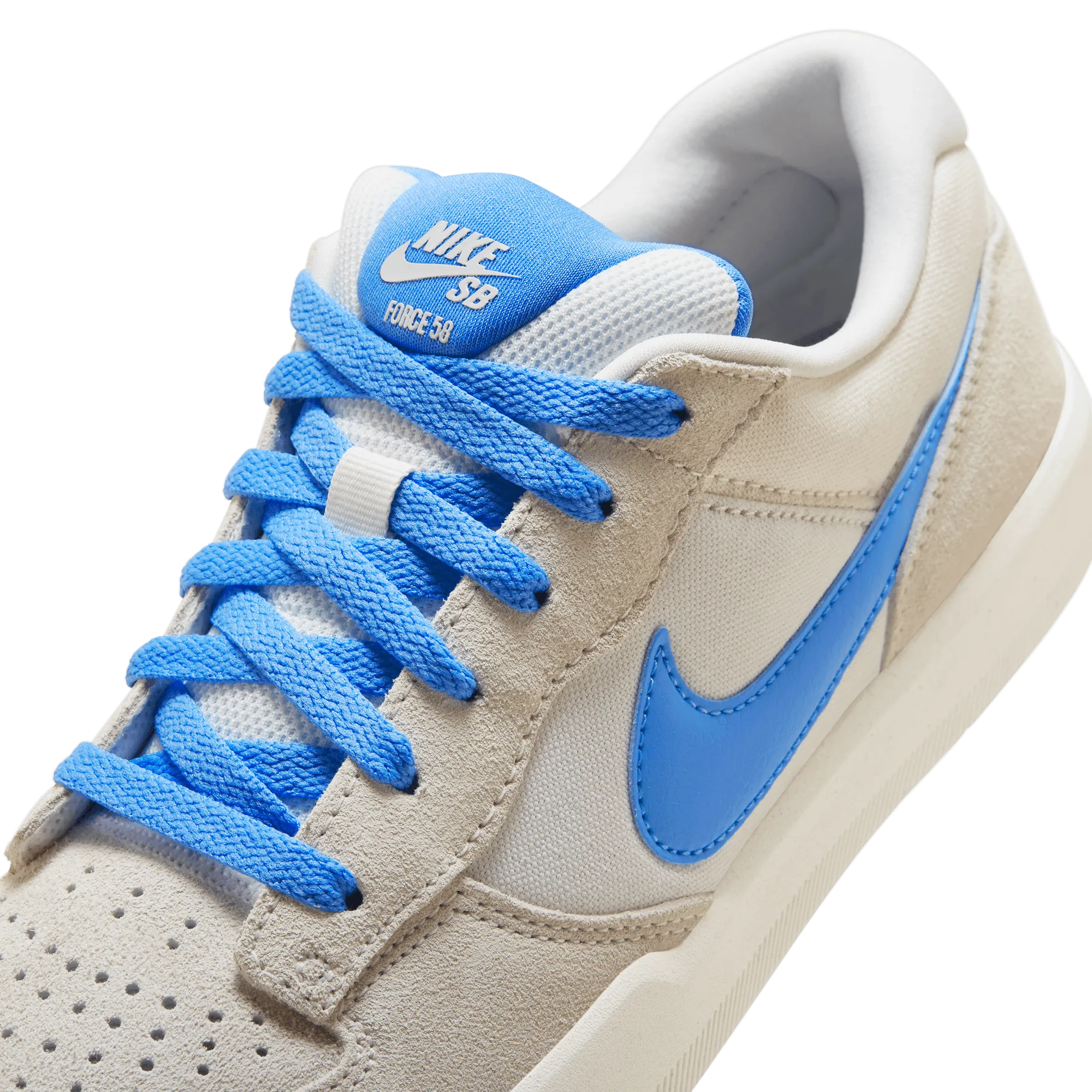 Nike SB Force 58 Skateboard Shoe - Phantom/University Blue-Summit White