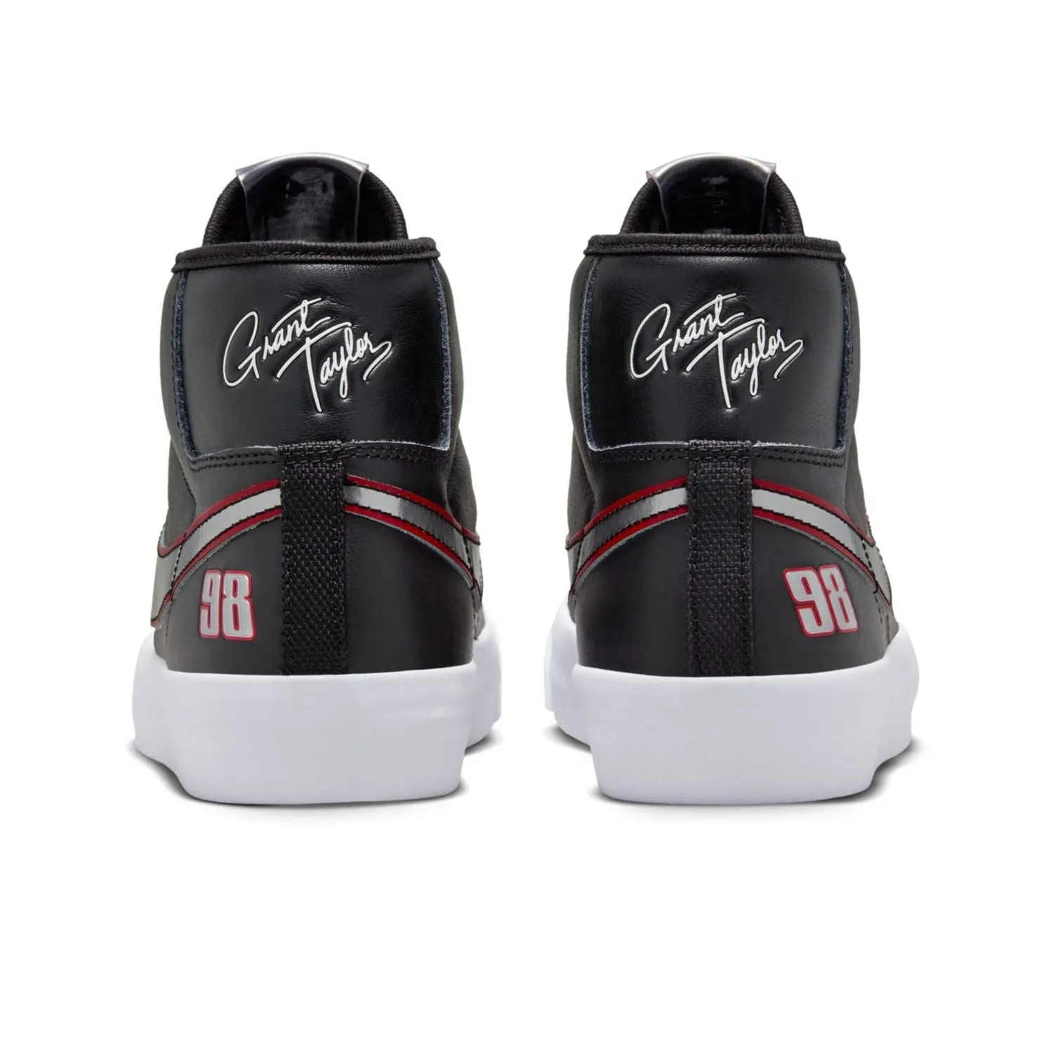 Nike SB GT Pro Blazer Mid Skateboard Shoe - Black/Metallic Silver-University Red