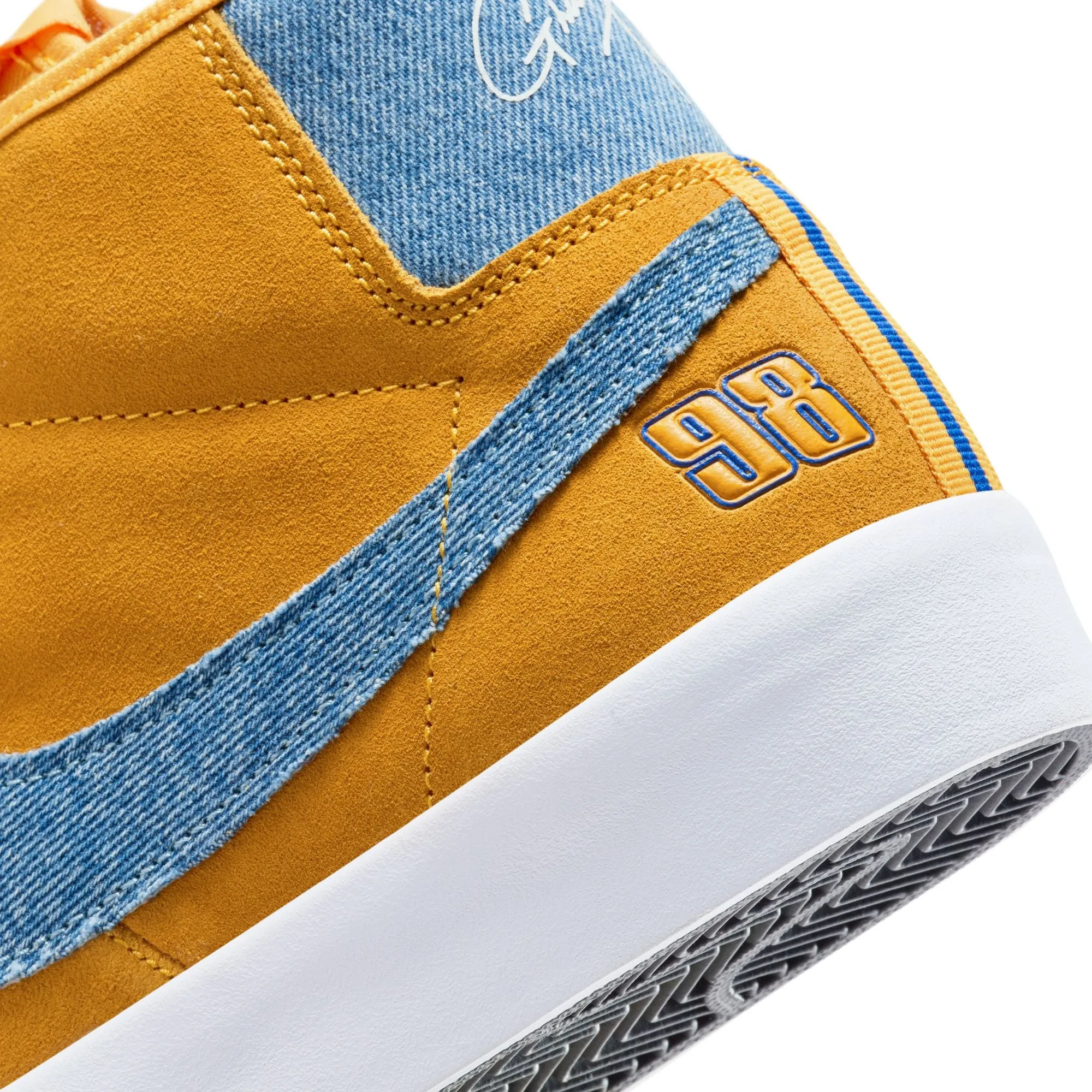 Nike SB GT Pro Blazer Mid Skateboard Shoe - University Gold/Game Royal