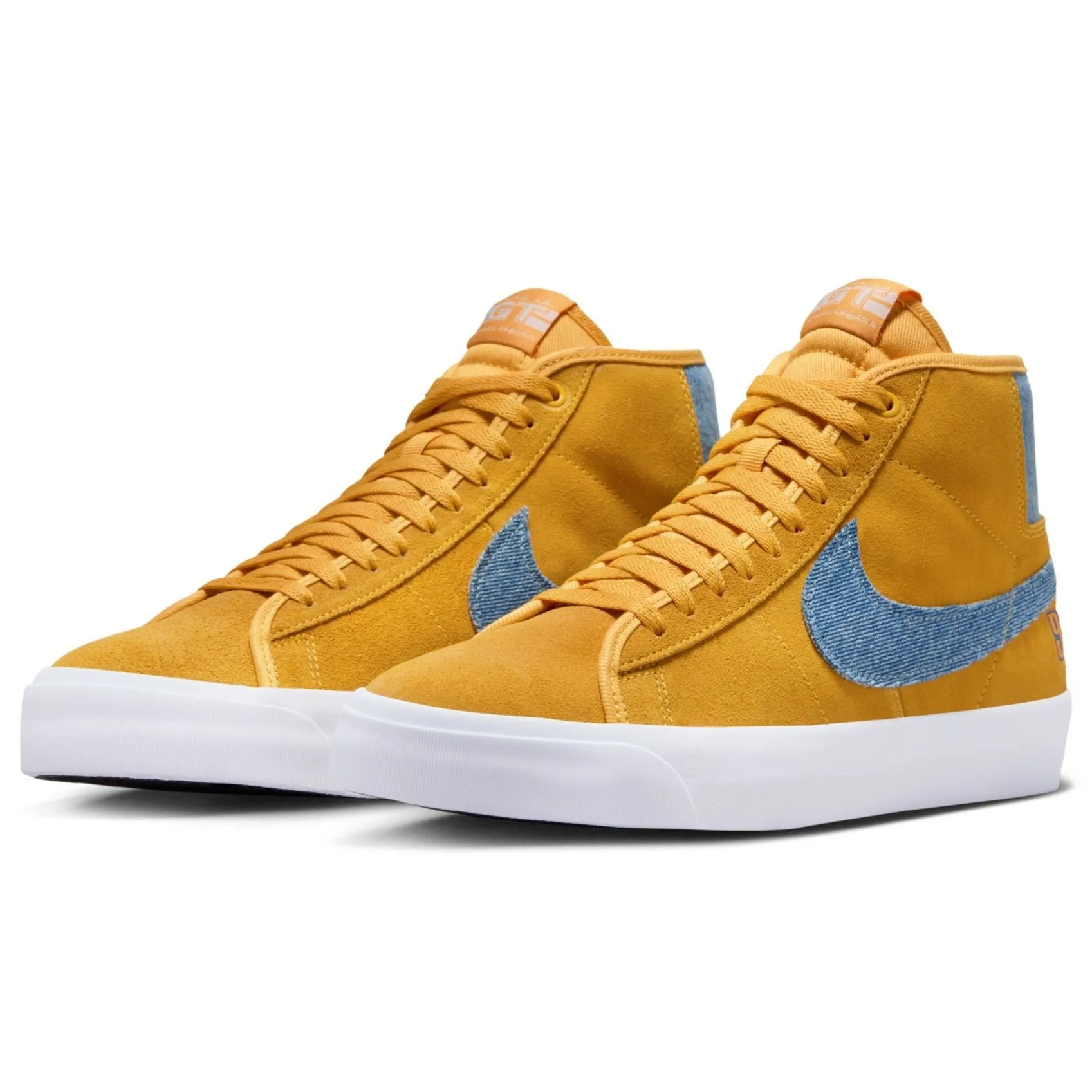 Nike SB GT Pro Blazer Mid Skateboard Shoe - University Gold/Game Royal