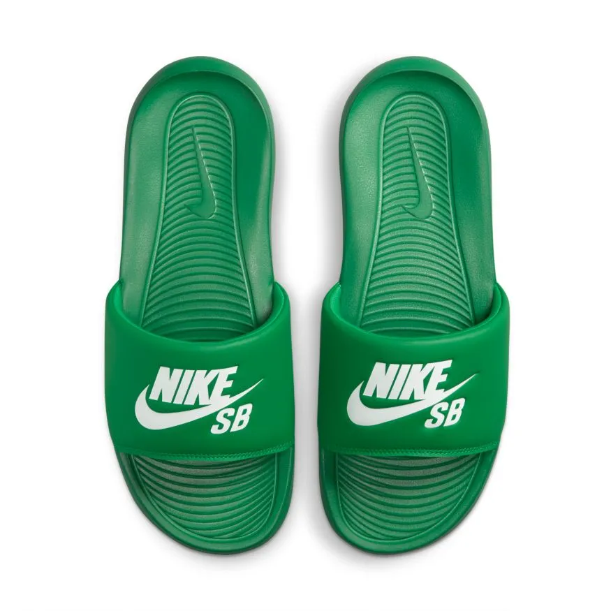 Nike SB Victori One Slides - Lucky Green/White-Lucky Green