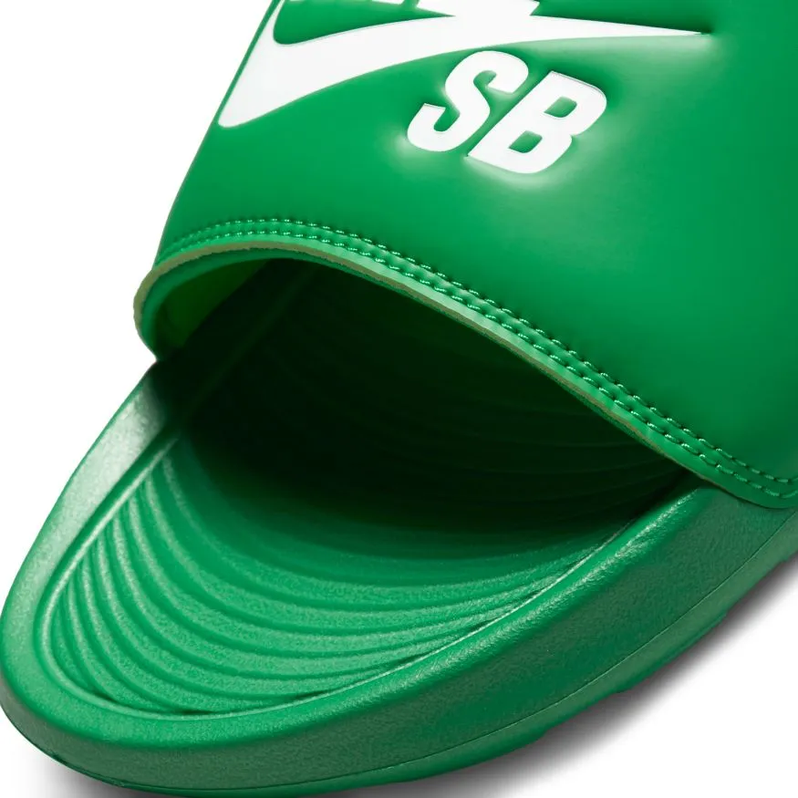 Nike SB Victori One Slides - Lucky Green/White-Lucky Green