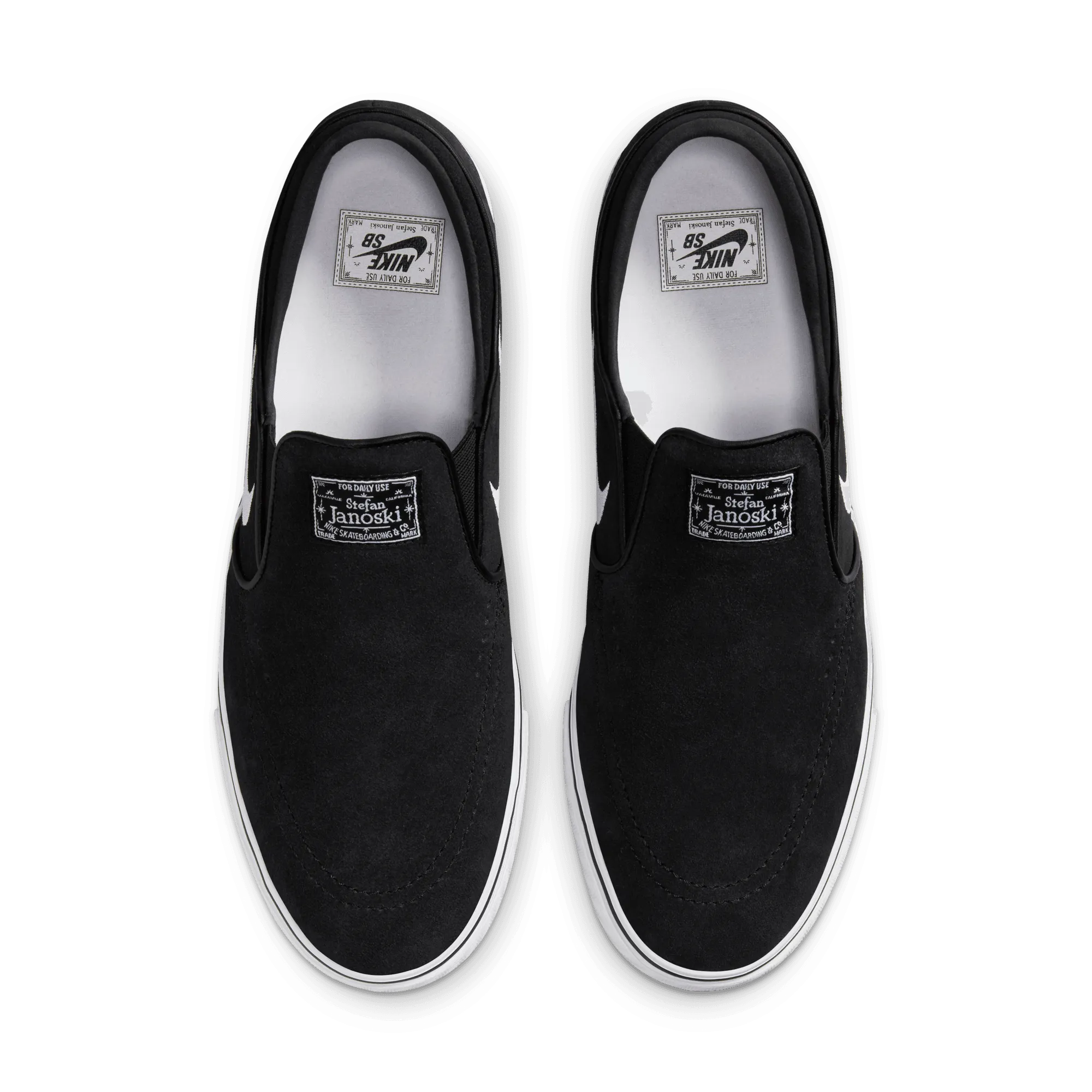 Nike SB Zoom Janoski  Slip Skateboard Shoe - Black/White-Black-Black