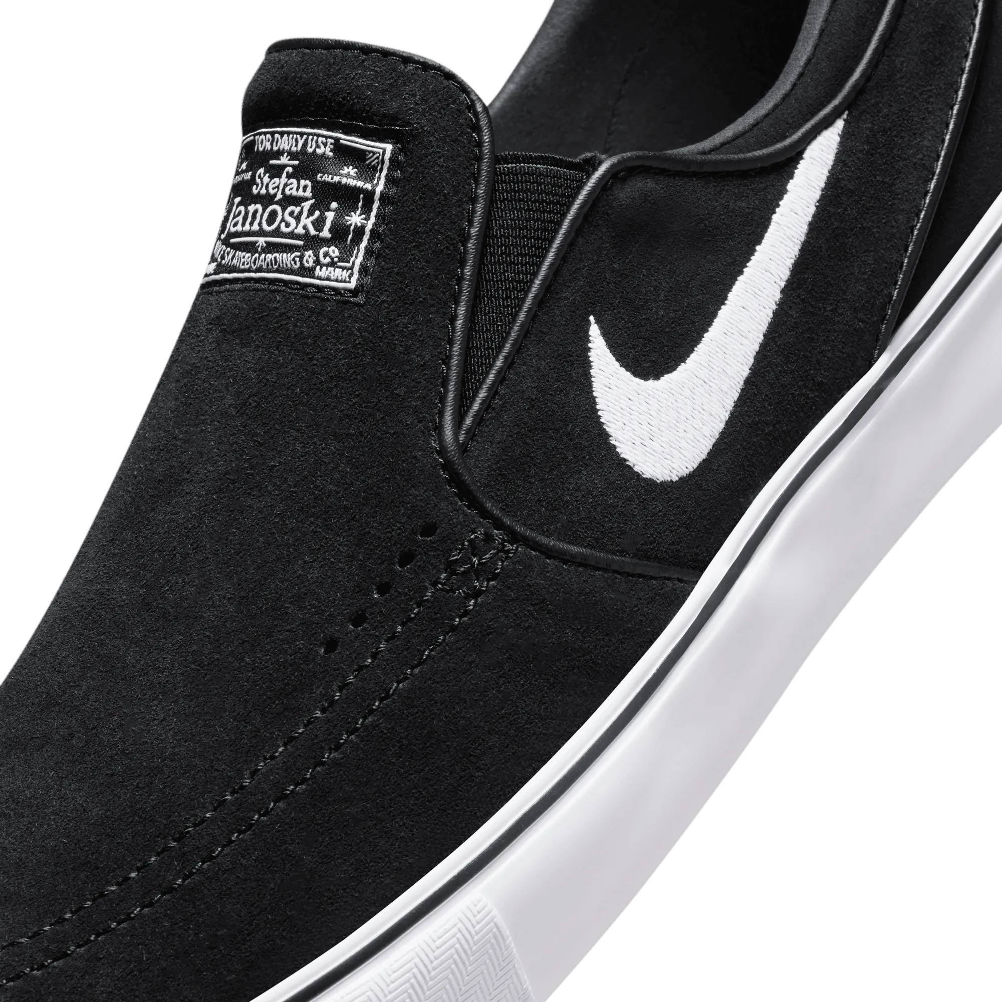 Nike SB Zoom Janoski  Slip Skateboard Shoe - Black/White-Black-Black