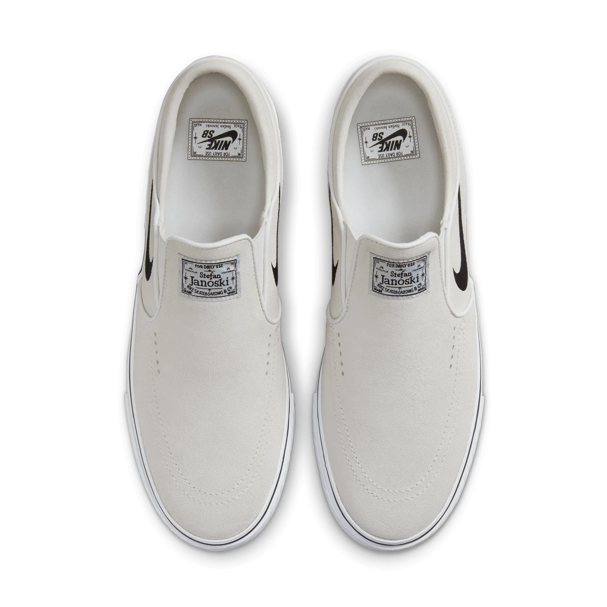 Nike SB Zoom Janoski  Slip Skateboard Shoe - Summit White/Black-Summit White-White