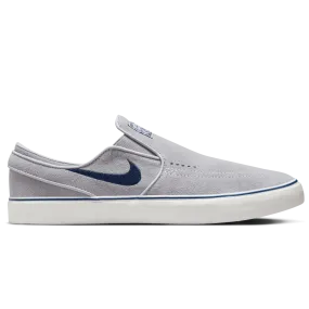 Nike SB Zoom Janoski  Slip Skateboard Shoe - Wolf Grey/Navy-Wolf Grey-Summit White