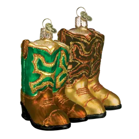 Old World Christmas Ornament - Pair of Cowboy Boots