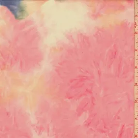 Orchid Pink/Yellow/Blue Tie Dye Double Brushed Jersey Knit Fabric