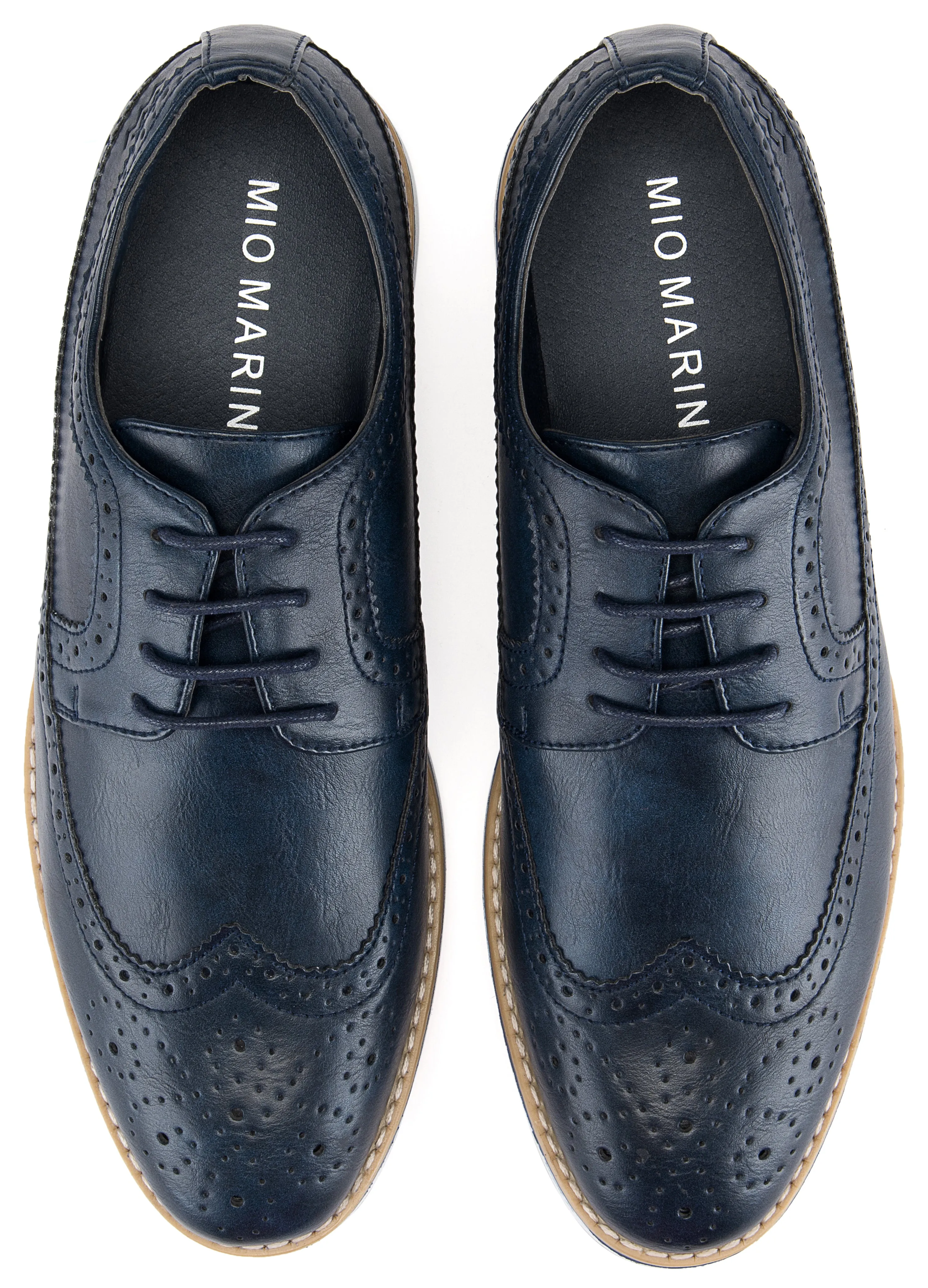 Ornate Wingtip Casual Oxford Shoes