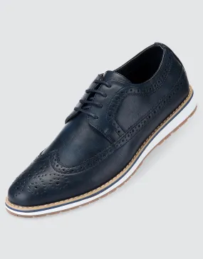 Ornate Wingtip Casual Oxford Shoes