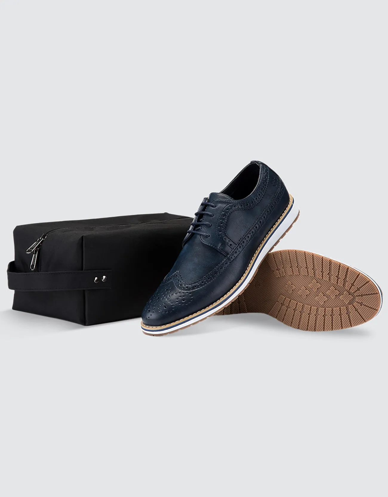 Ornate Wingtip Casual Oxford Shoes
