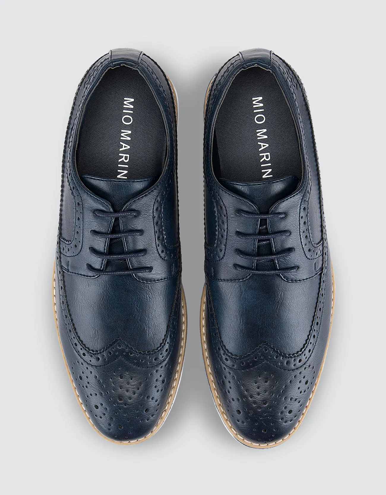 Ornate Wingtip Casual Oxford Shoes