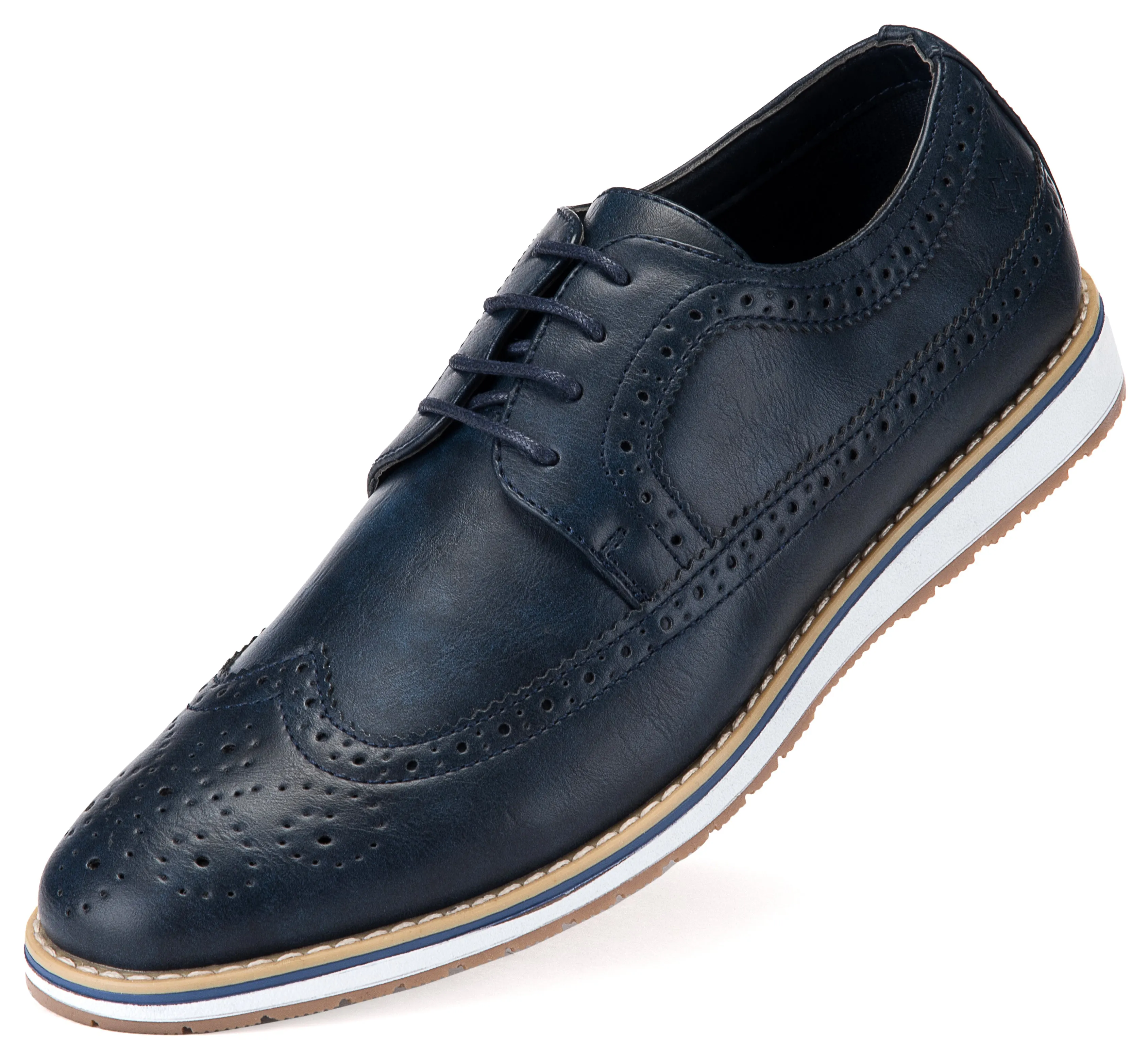 Ornate Wingtip Casual Oxford Shoes