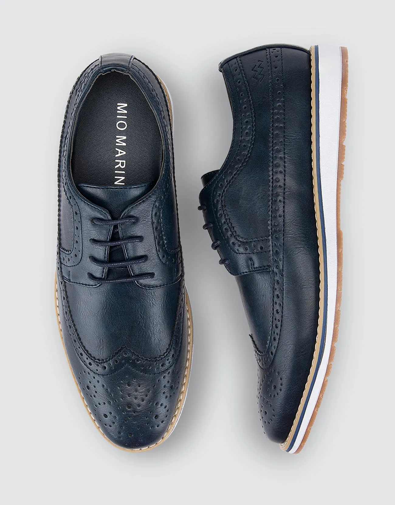 Ornate Wingtip Casual Oxford Shoes