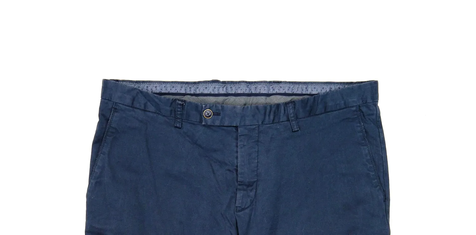 Oscar Jacobson - Matte Navy Mid-Rise Chinos 36/34