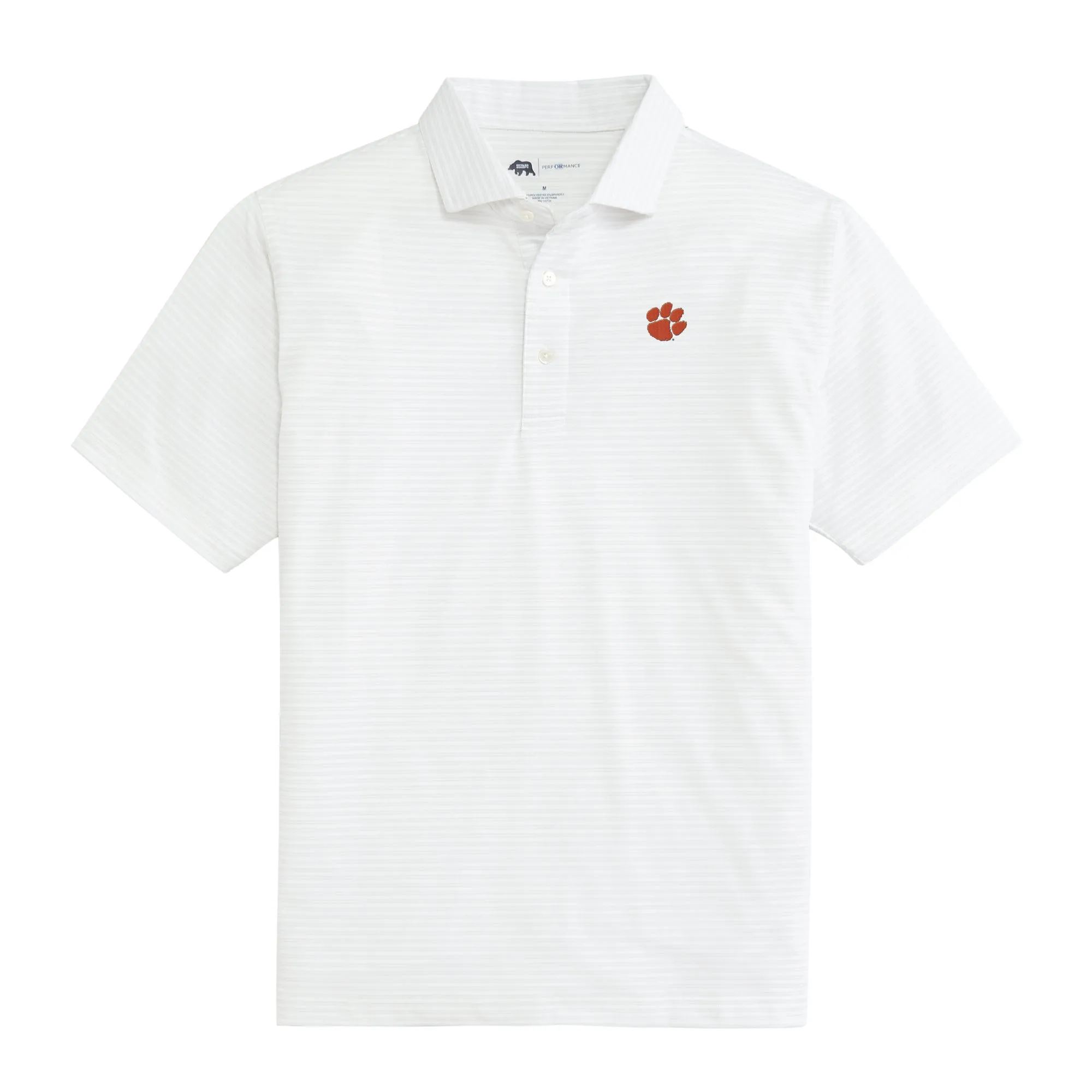 Pairing Stripe Clemson Performance Pique Polo