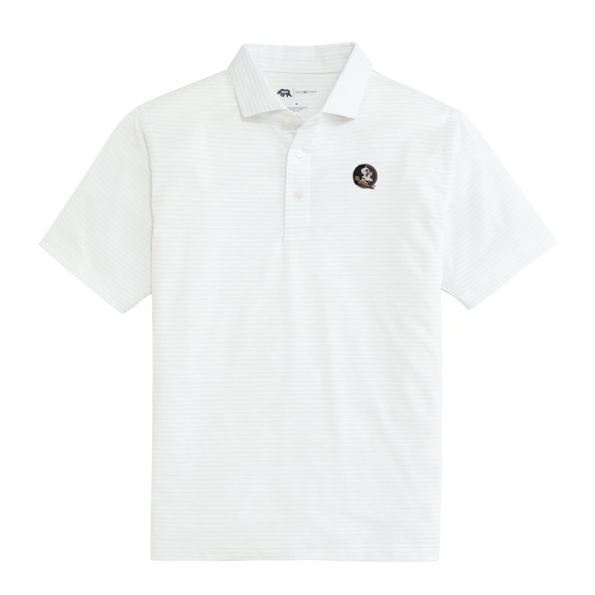 Pairing Stripe FSU Performance Pique Polo