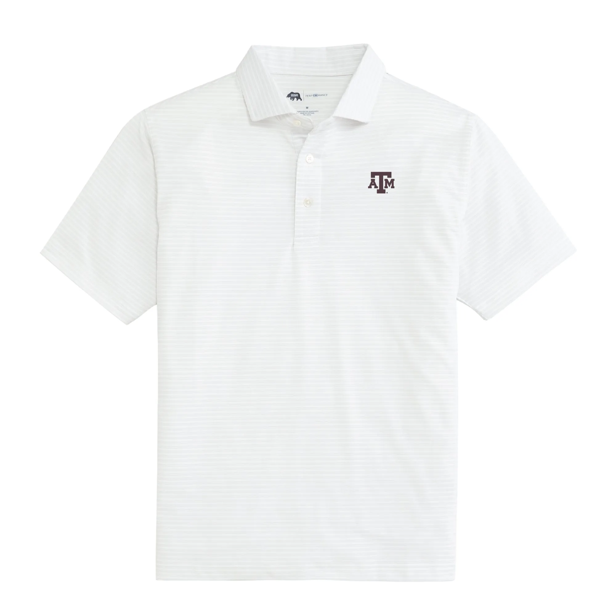 Pairing Stripe Texas A&M Performance Pique Polo