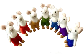 Papoose Flexible Rainbow Mice Set of 7 Pretend & Imaginative Play Toys