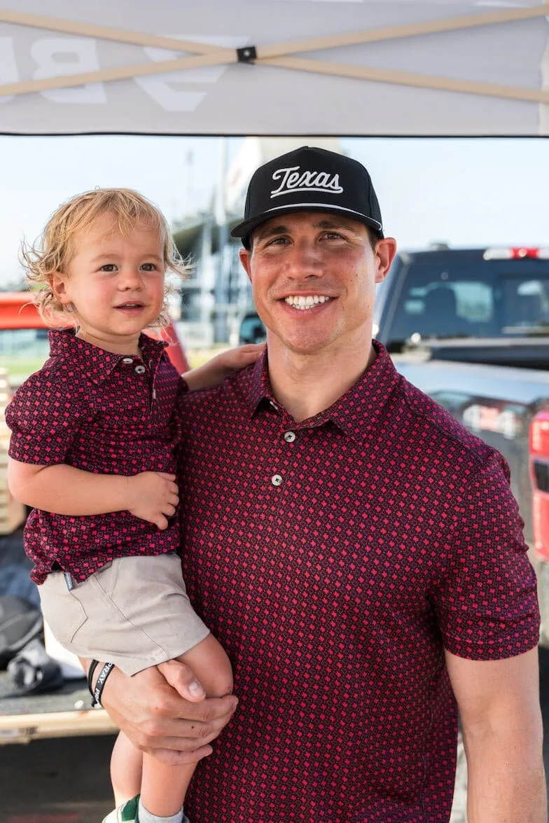 Performance Polo - Texas Black & Red