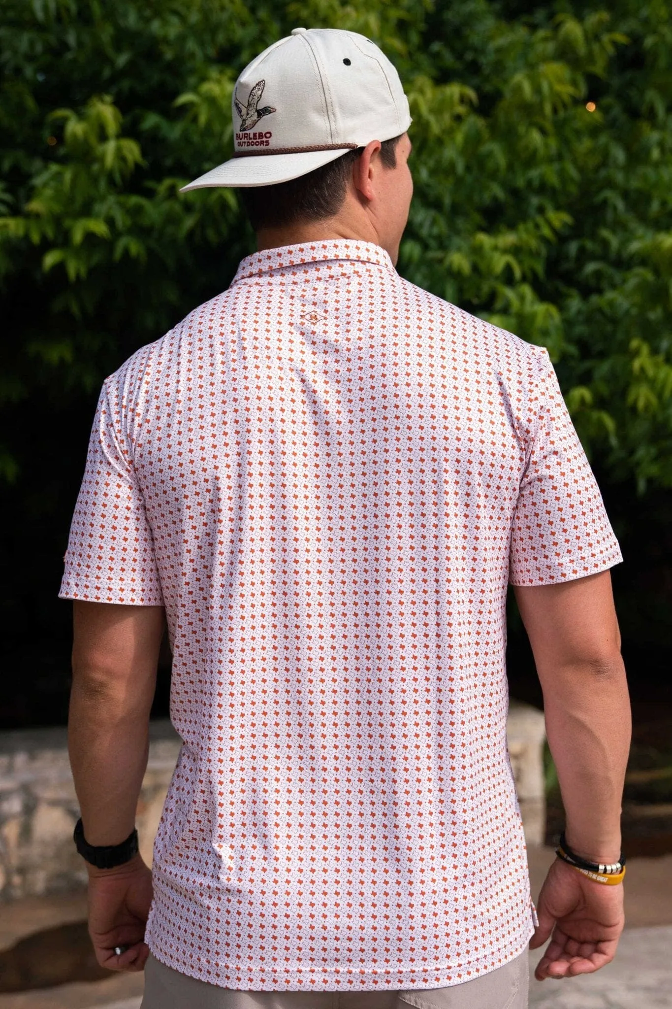 Performance Polo - Texas White & Orange