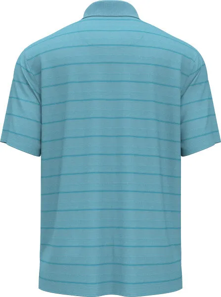 PGA Tour Mens Jacquard Birdseye Print Short Sleeve Golf Polo Shirt