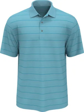 PGA Tour Mens Jacquard Birdseye Print Short Sleeve Golf Polo Shirt