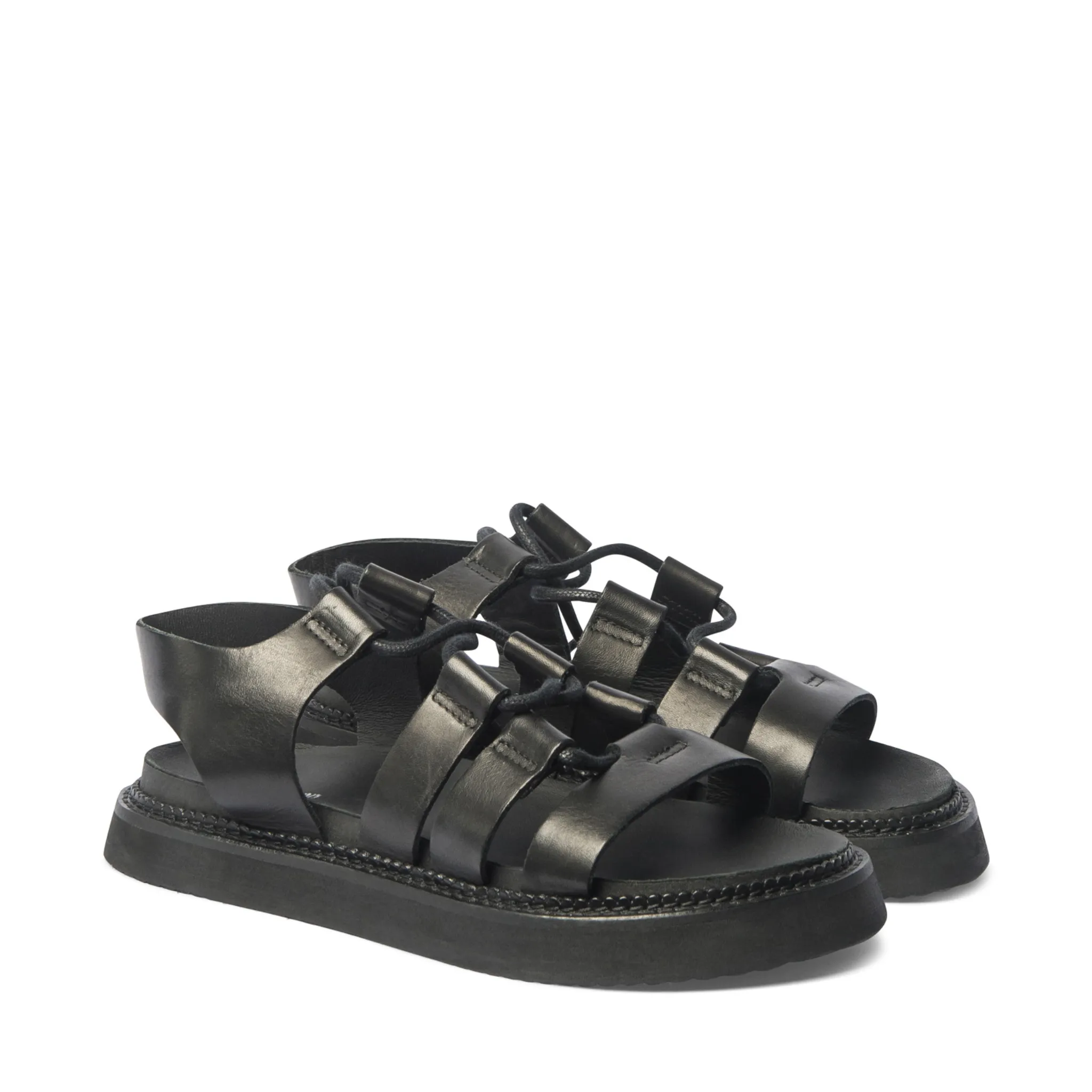 Record Sandal in Black
