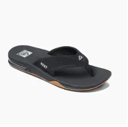 Reef Men's Fanning Sandal Black Silver