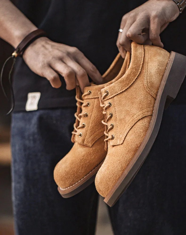 Retro Outdoor Suede Stitching Large Men's Dress Shoes