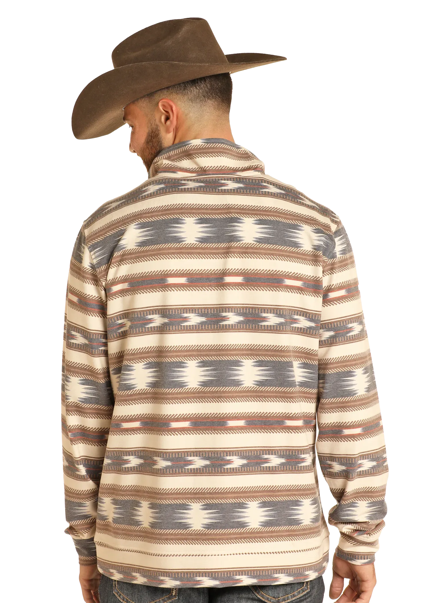 Rock & Roll Aztec Striped Performance Pullover