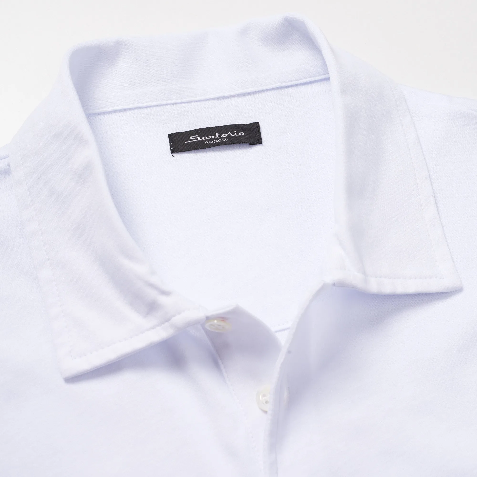 SARTORIO Napoli by KITON White Cotton Jersey Short Sleeve Polo Shirt NEW
