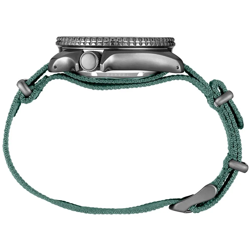 Seiko Mens 5 Sports Nylon Strap Green Dial Automatic Watch - SRPD77