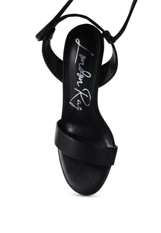 Sheeny Clear Stiletto Lace Up Sandal