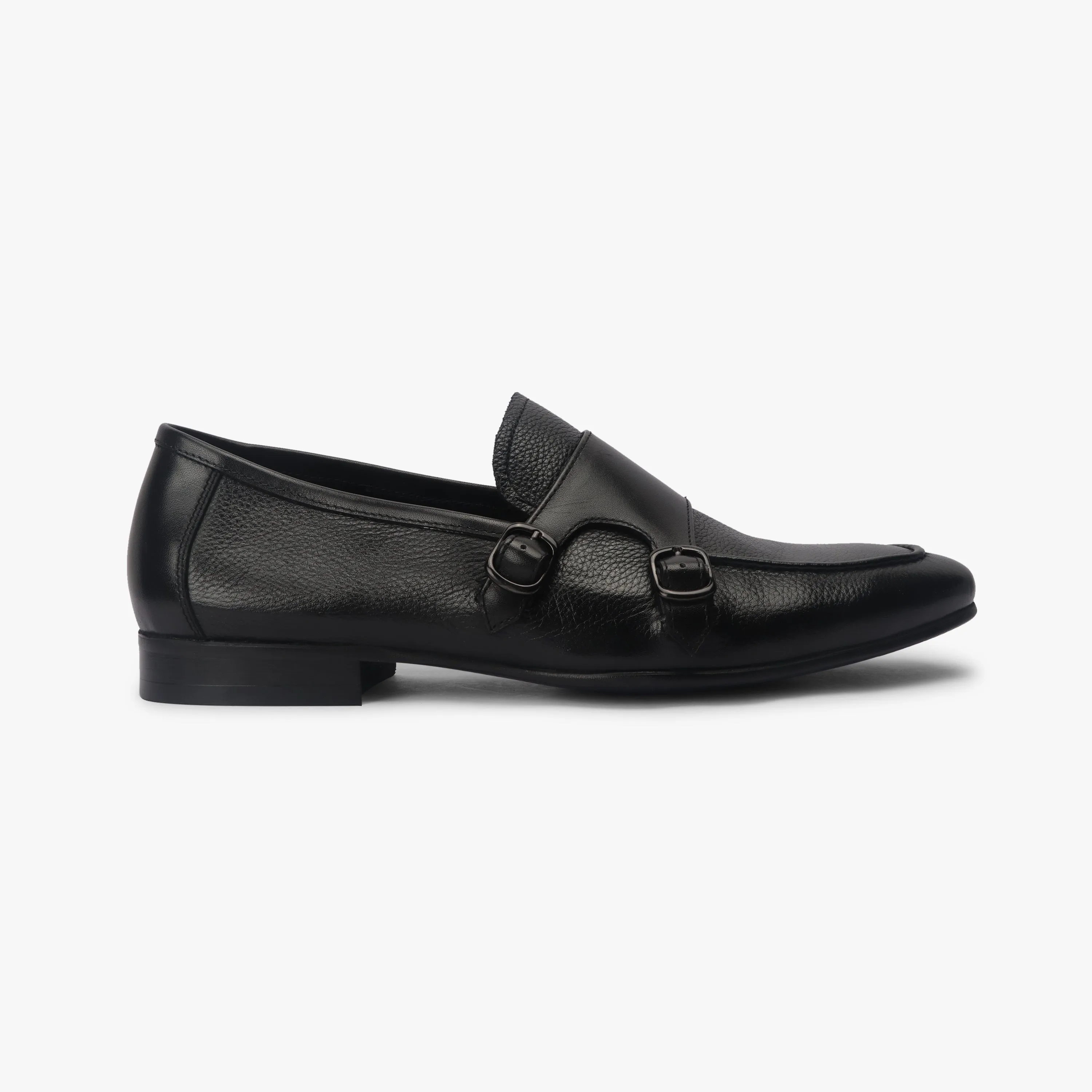 Sheep Leather Double Buckle Monk Straps