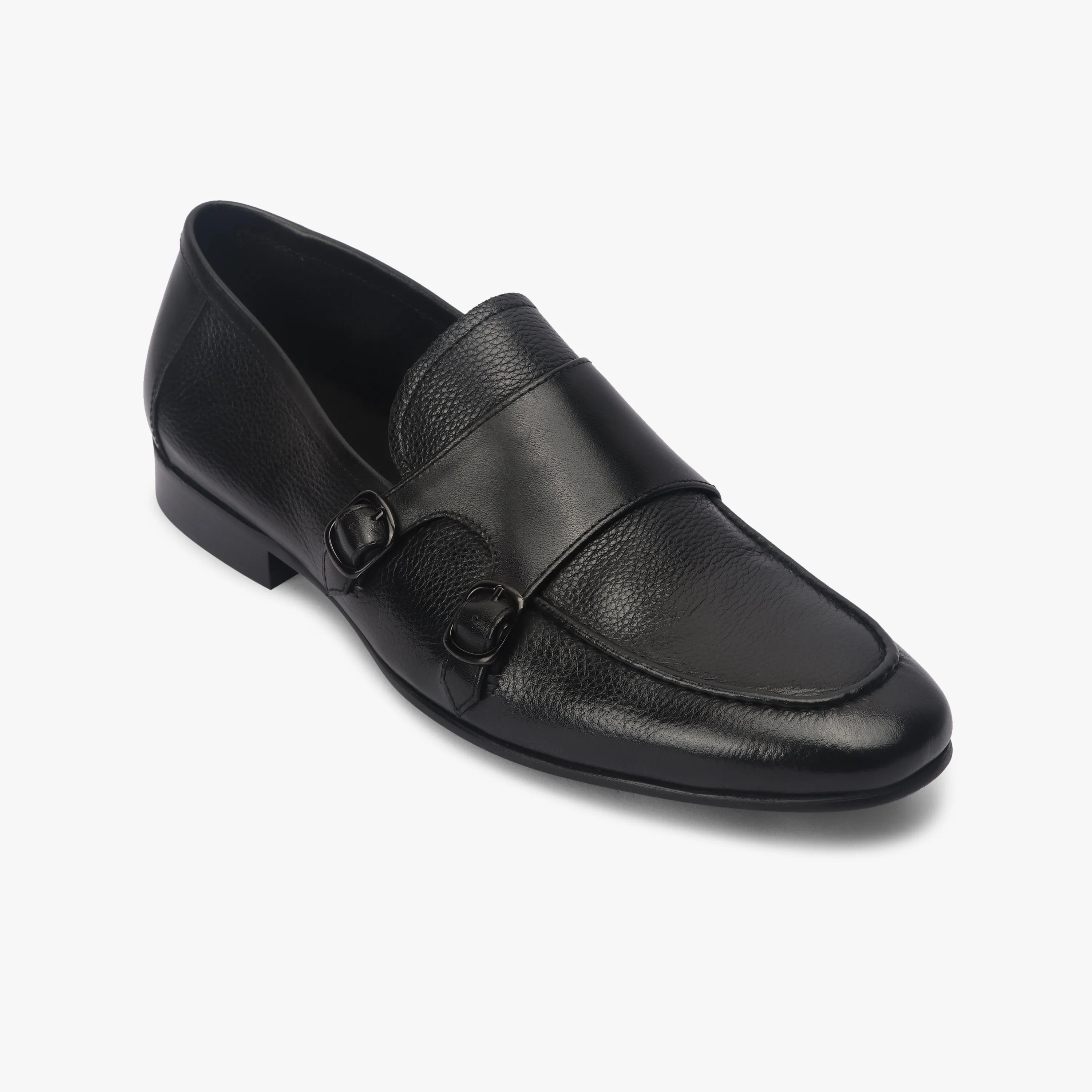 Sheep Leather Double Buckle Monk Straps