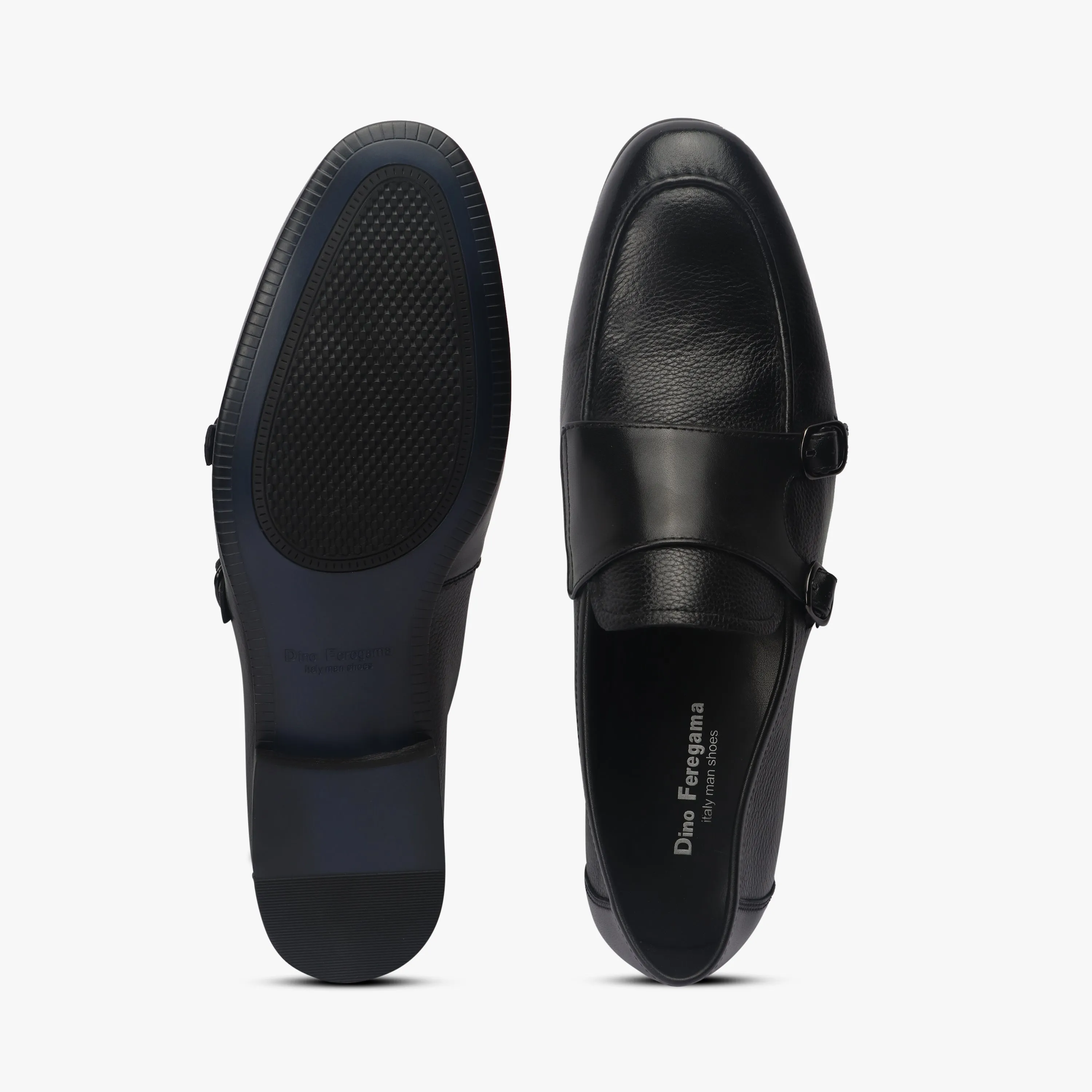 Sheep Leather Double Buckle Monk Straps