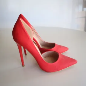 Shoe Republic LA Womens Red High Heel Pumps Size 6