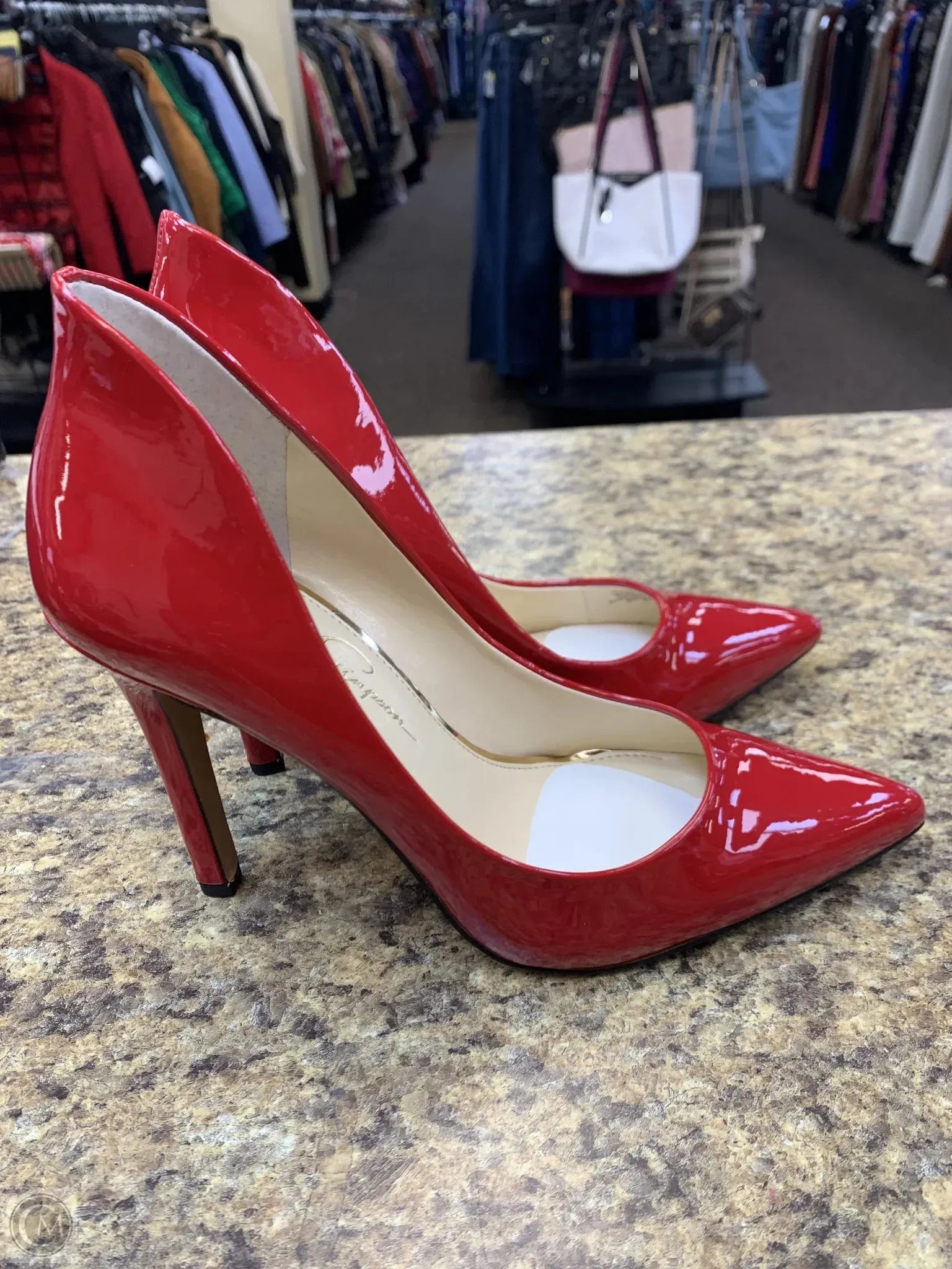 Shoes Heels Stiletto By Jessica Simpson In Red, Size: 8.5