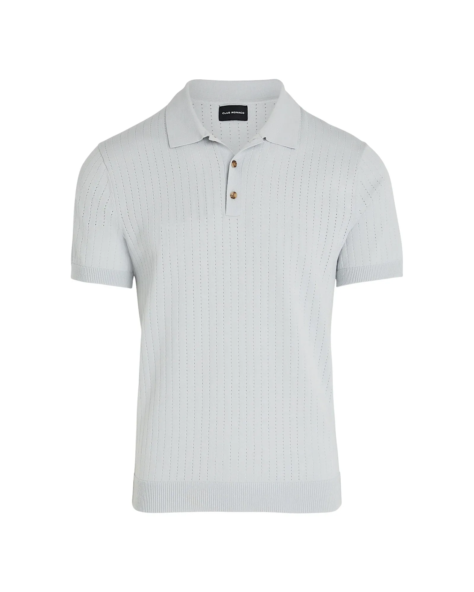Short-Sleeve Stitch Polo