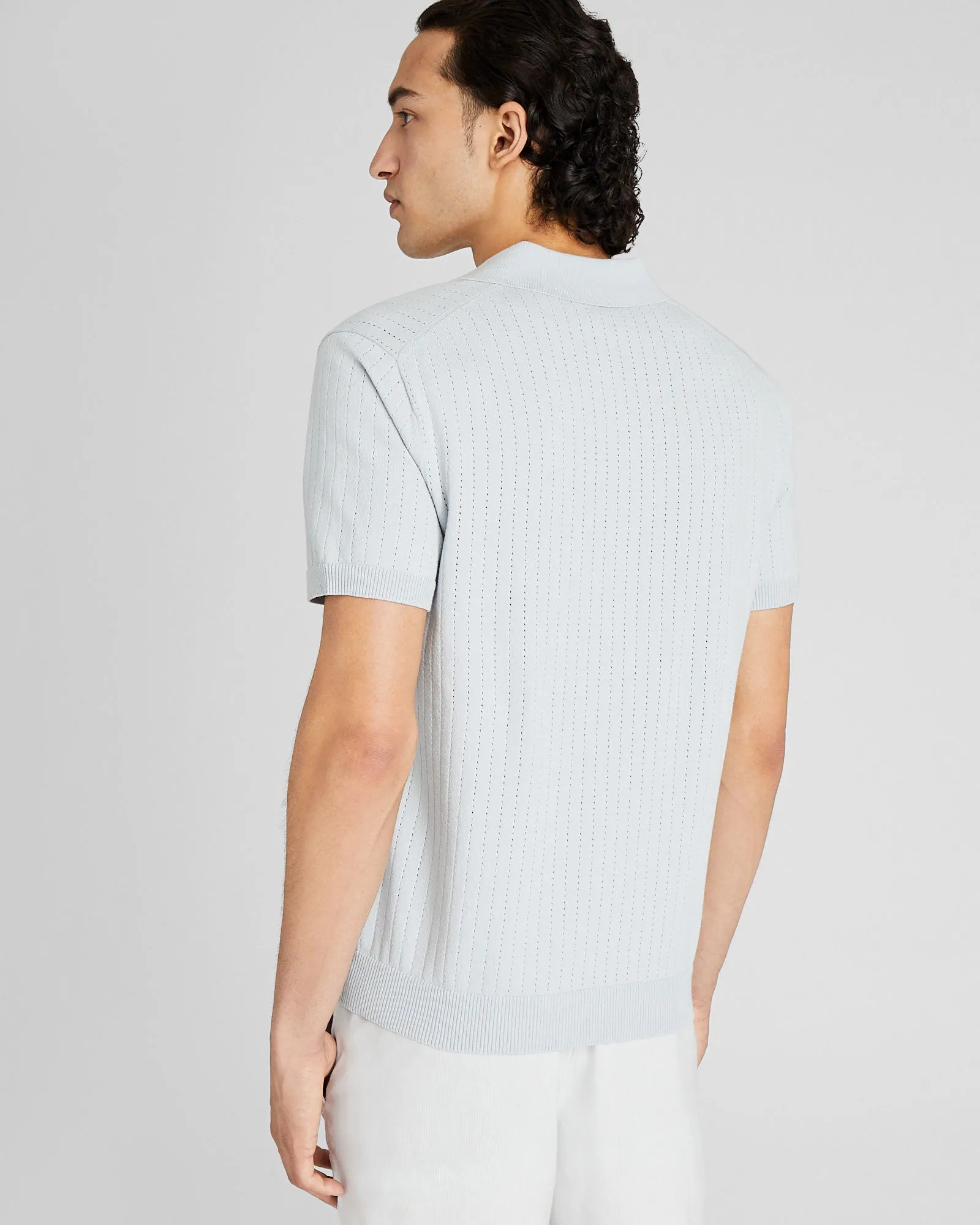 Short-Sleeve Stitch Polo
