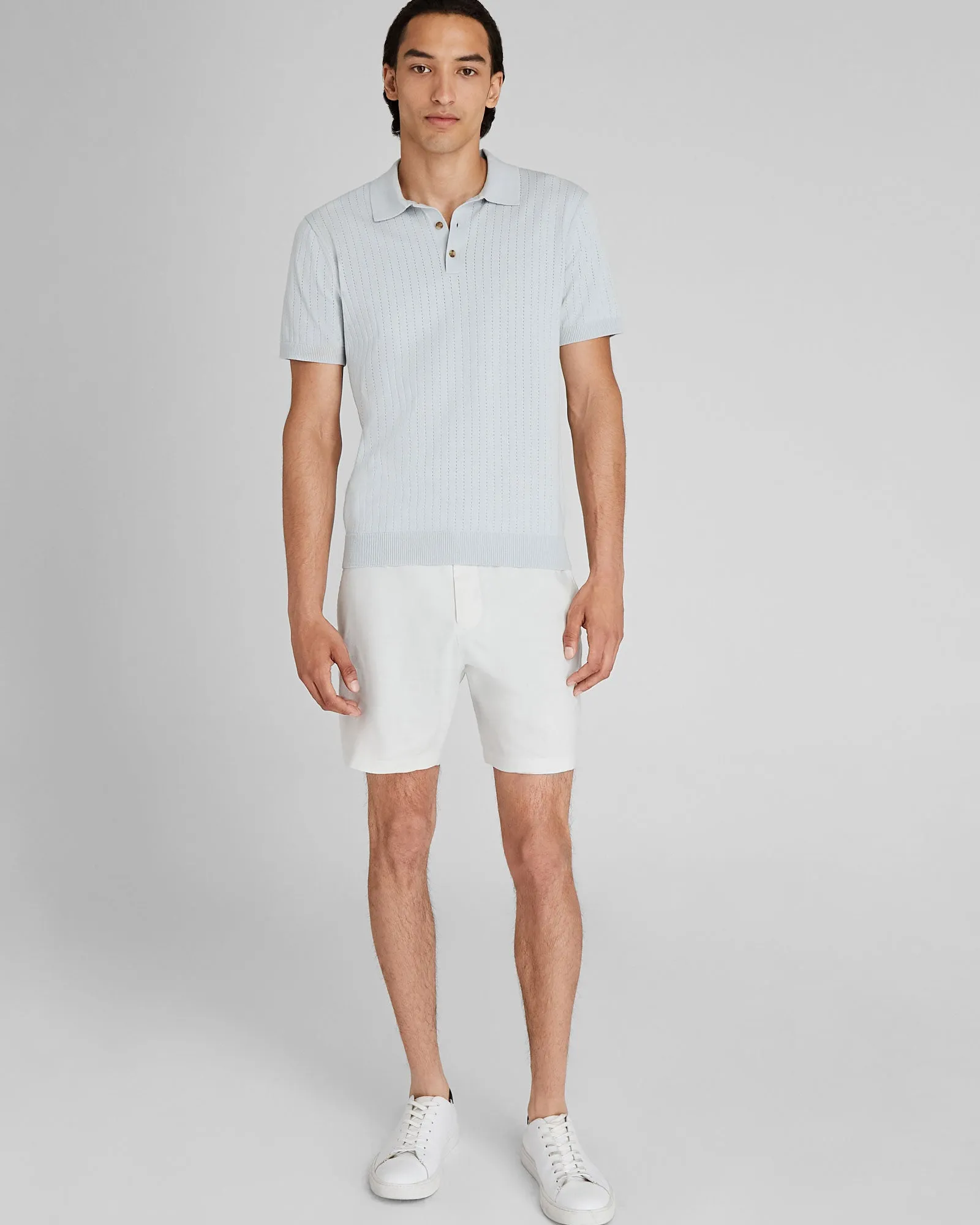 Short-Sleeve Stitch Polo