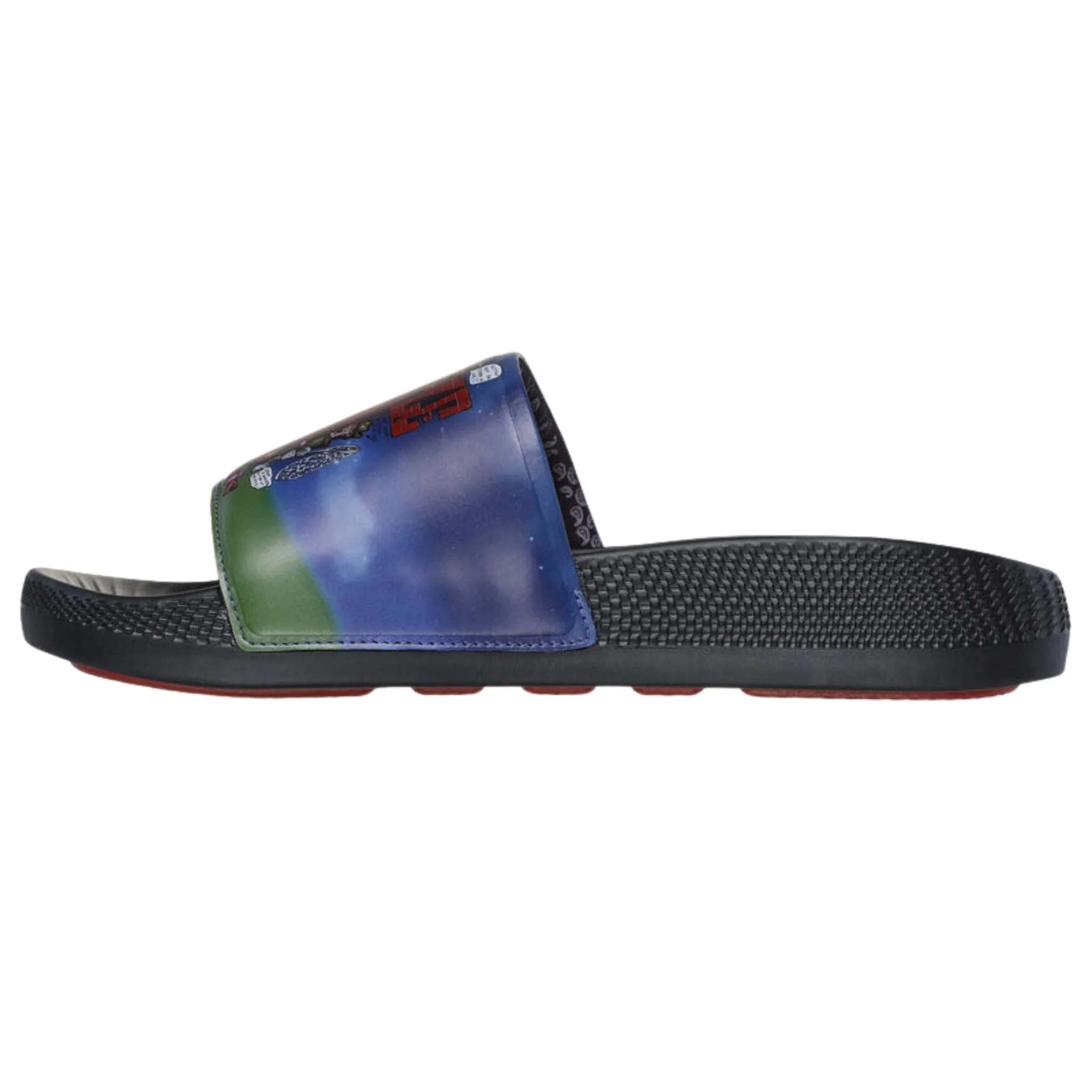 Skechers Men's 251092 Snoop Dogg: Low Slider - Doggy Style Slide  Black Multi Sandals