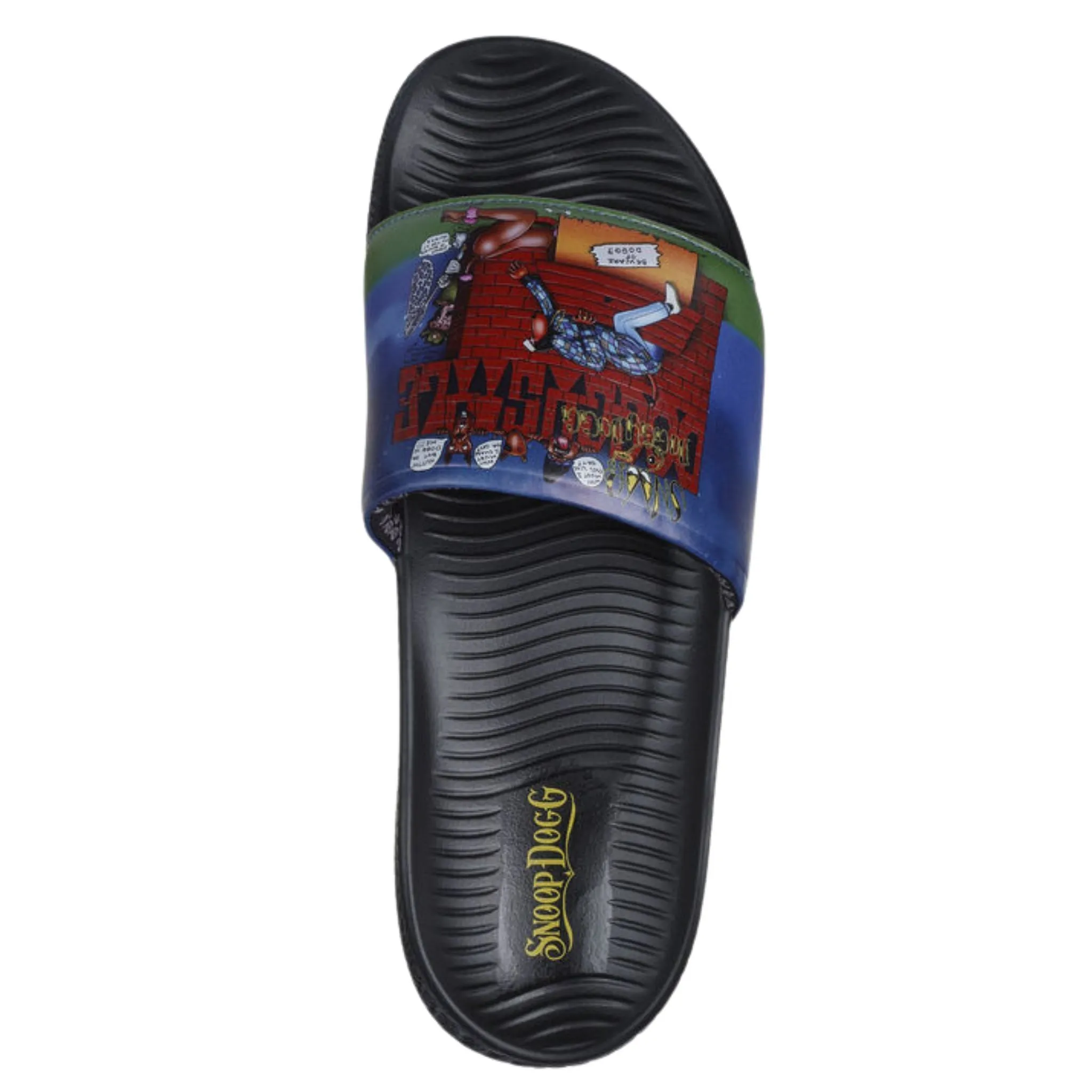 Skechers Men's 251092 Snoop Dogg: Low Slider - Doggy Style Slide  Black Multi Sandals