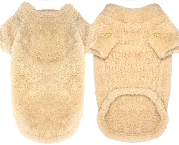 Soft Plush Dog Pullover - Cream